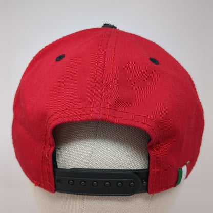 Verona Italia Snapback Hat Red One Size Adjustable Embroidered Essencial