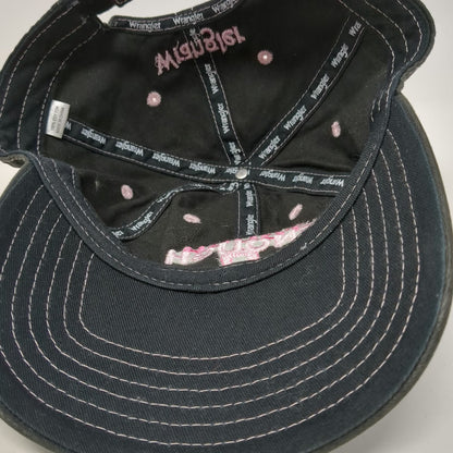 Wrangler Baseball Cap Black One Size Tough Enough To Wear Pink Ribbon Hat