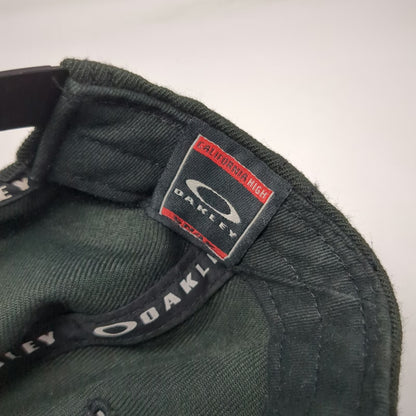 Oakley Snapback Hat Black OS Palm Print Underbrim Embroidered Logo Flat Brim