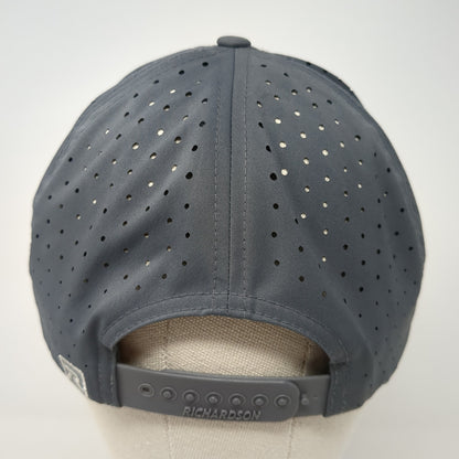 Richardson Patch Snapback Hat Gray Large Solid Adjustable Laser Cut