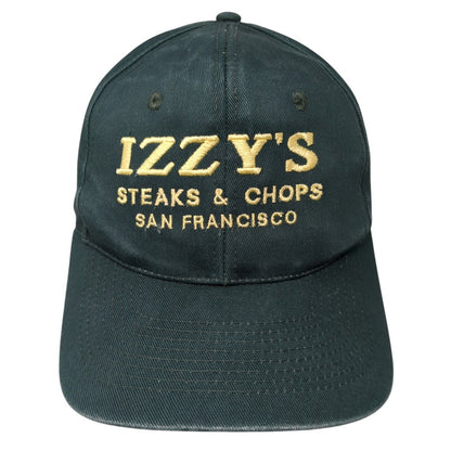 Izzy's Steaks & Chops Snapback Hat Green One Size Embroidered KC