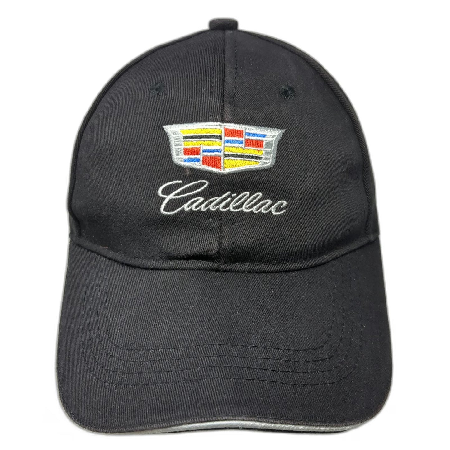 Cadillac Baseball Cap Black One Size Strapback Embroidered Logo Crest Car Hat
