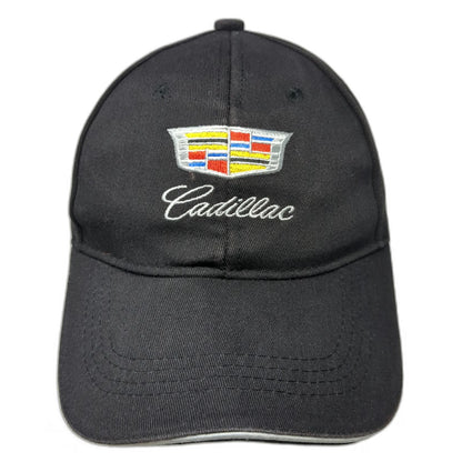 Cadillac Baseball Cap Black One Size Strapback Embroidered Logo Crest Car Hat