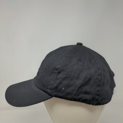 FILA Slideback Hat Black One Size Embroidered 6 Panel Vent Holes
