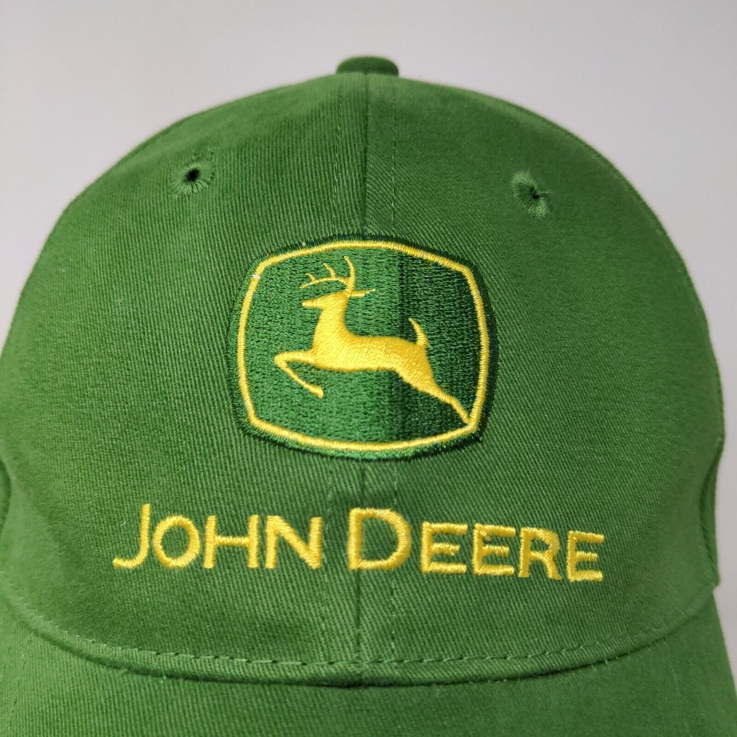 Cary Francis Group Men's Slideback Hat Green OSFA Embroidered John Deere Logo