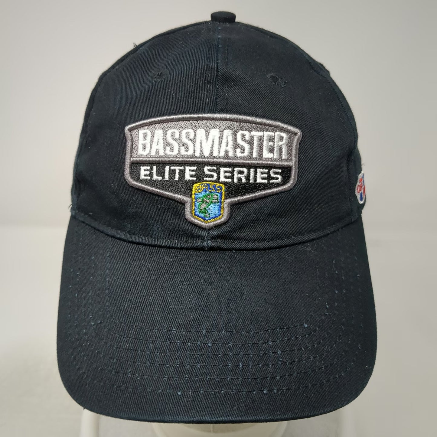 Baseball Cap Black One Size Bassmaster Elite Series Carquest Slideback Hat Patch