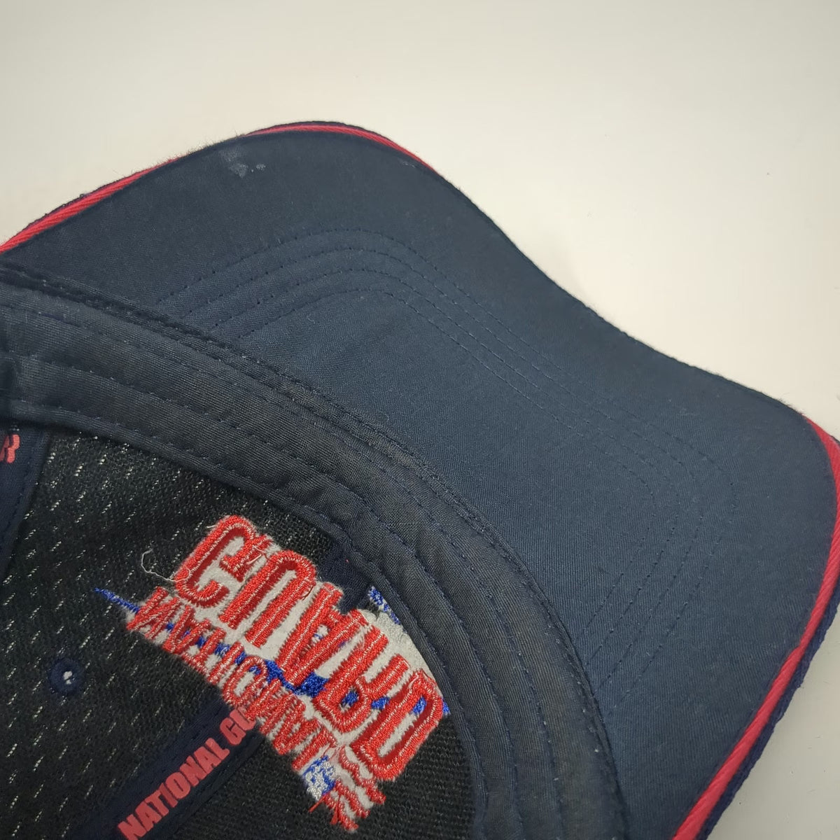 Blue One Size Baseball Cap Hat National Guard Fishing FLW Mesh Strapback Red