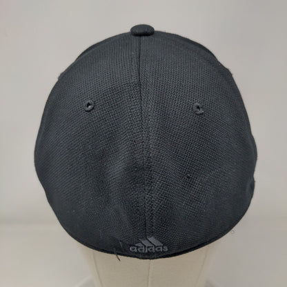 Adidas 3 Stripes Fitted Hat Back One Size Embroidered Logo Climalite