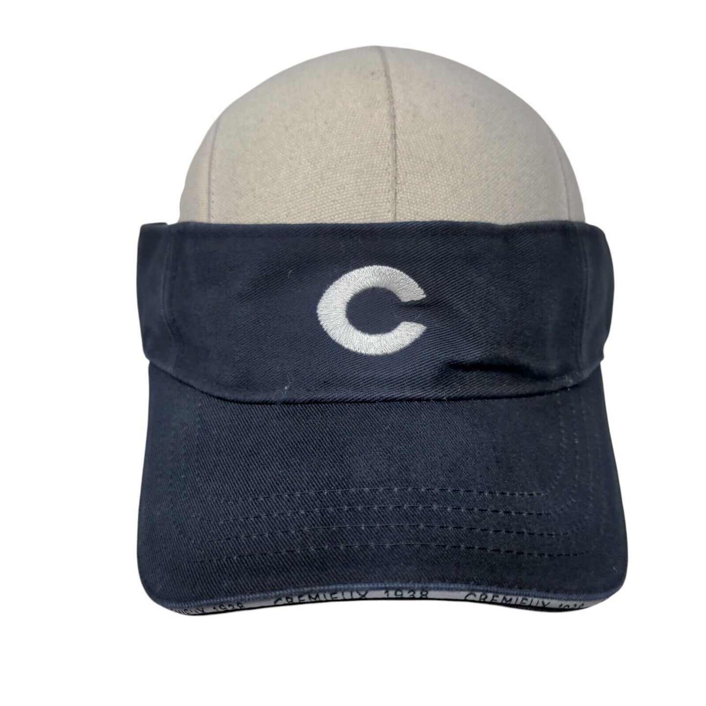 Cremieux Strapback Sunvisor Cap Blue OSFA Adjustable Embroidered Cotton