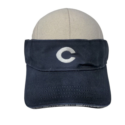 Cremieux Strapback Sunvisor Cap Blue OSFA Adjustable Embroidered Cotton