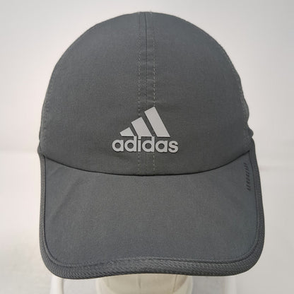Adidas Baseball Cap Gray One Size Aeroready Performance Mesh Strapback Hat