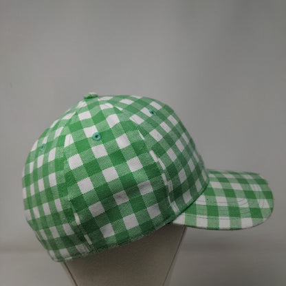 Nike Golf Fitted Hat Green Large/XL Plaid Check 6 Panel Vent Holes