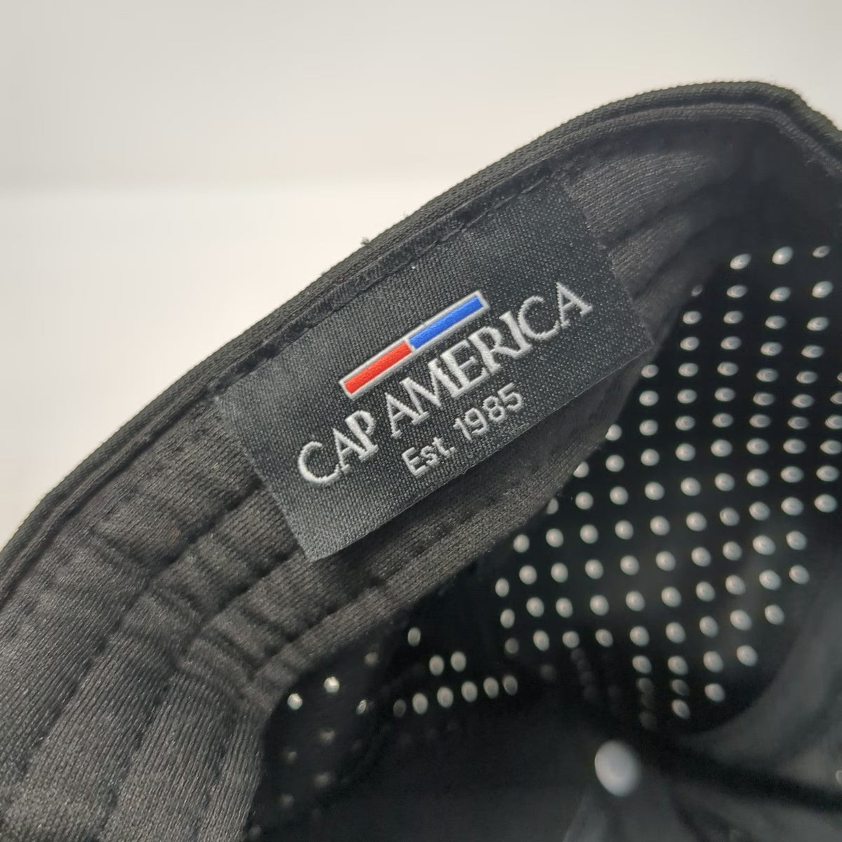 Cap America Trucker Hat Black One Size Snake River Farms Rope Patch Perforated
