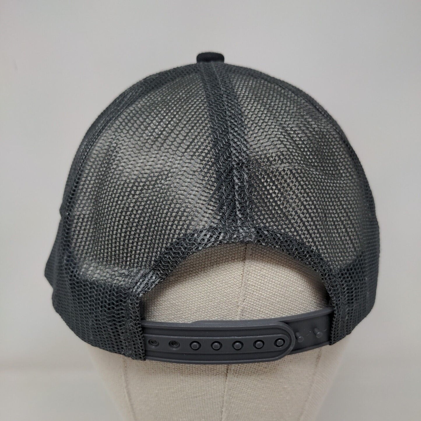Hart Snapback Mesh Back Trucker Hat Black One Size Embroidered Port Authority