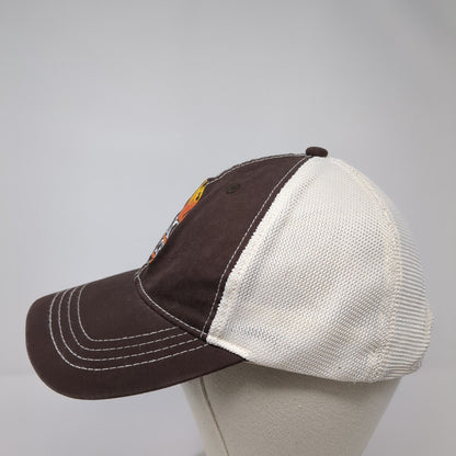 Mike & Zach's BBQ Snapback Trucker Hat Brown One Size Mesh Back Outdoor