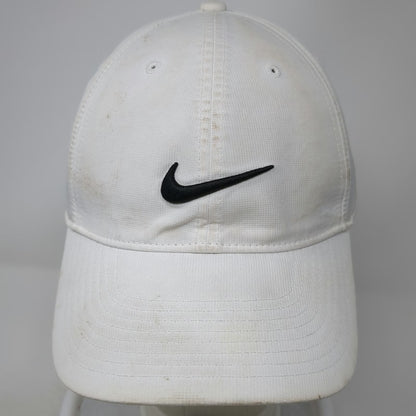 Nike Baseball Cap White Black One Size Dri-Fit Legacy91 Swoosh Strapback hat