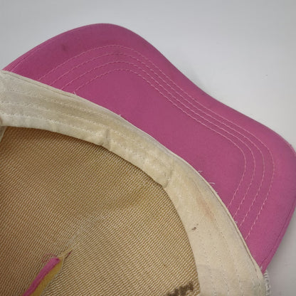 Billabong Trucker Hat Pink White One Size Mesh Snapback Surf Wave Logo Beach