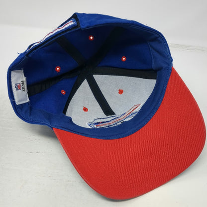 Buffalo Bills NFL Team Apparel Cap Blue One Size Cotton Strapback Curved Brim