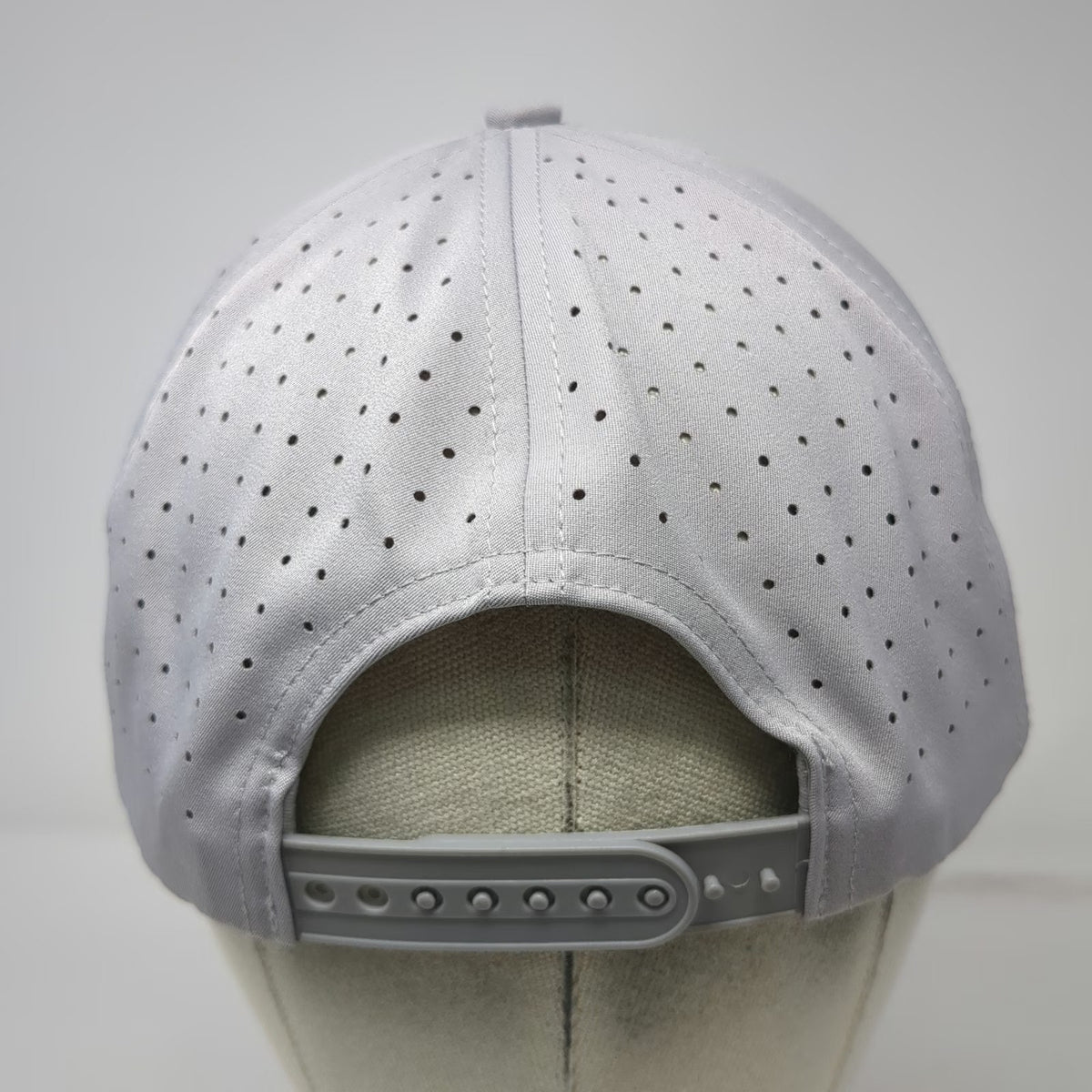 Waggle Trucker Hat Gray One Size Duck Embroidery Perforated Golf Snapback Hat