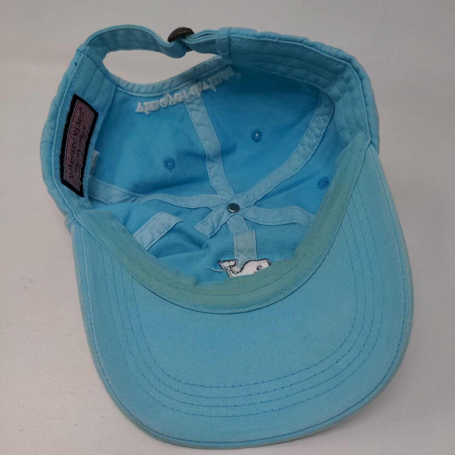 Vineyard Vines Whale Slideback Hat Blue One Size Embroidered Adjustable