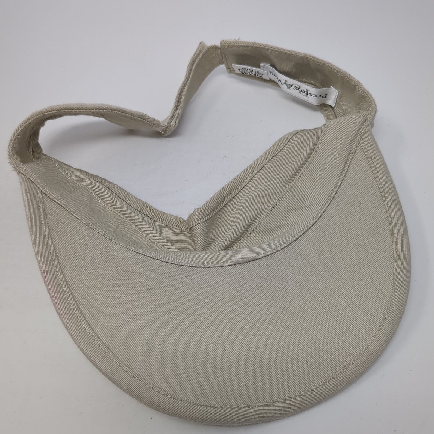 Preston & York Sun Visor Hat Beige One Size Adjustable Strap Lightweight Blank