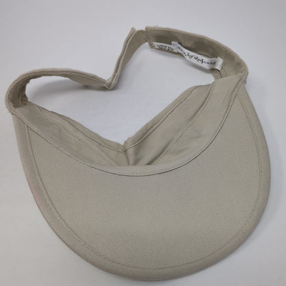 Preston & York Sun Visor Hat Beige One Size Adjustable Strap Lightweight Blank