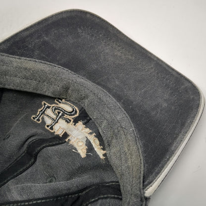 Decky Baseball Cap Gray One Size Side Zipper Pocket Hilltop Station Hat Strap