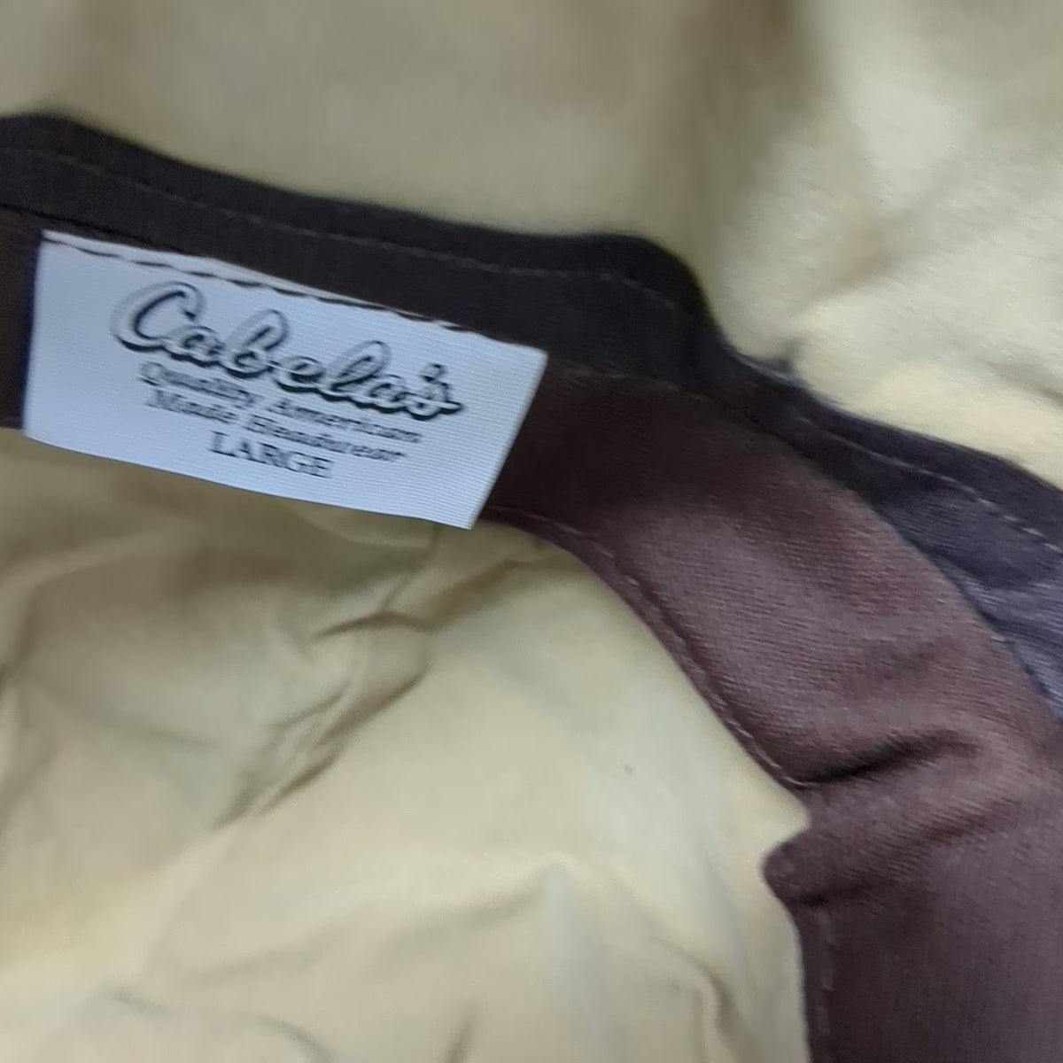 Cabela's Baseball Cap Brown Camo L Ear Flaps Advantage Hunting Woods Outdoor Hat