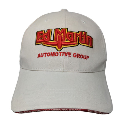 Ed Martin Automotive Group Men's Slideback Hat Tan Size OSFA Embroidered Cotton