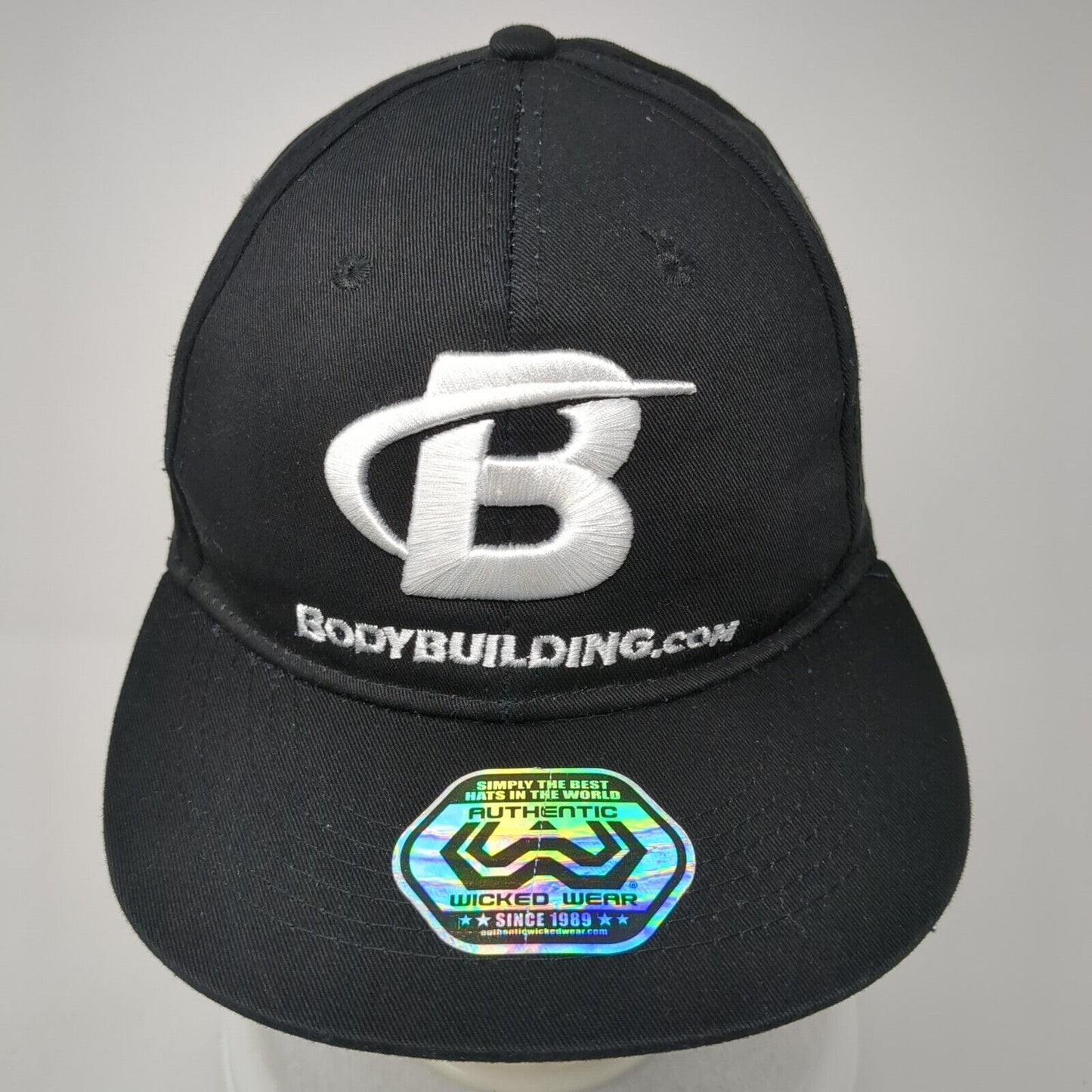 Bodybuilding.com Snapback Hat Black One Size Adjustable Wicked Wear