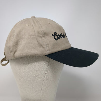 Coors Light Baseball Cap Beige Black One Size Adjustable Slideback Beer Hat