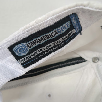 Cap America Baseball Cap White One Size Atomic Symbol UniTech US Nuclear Hat