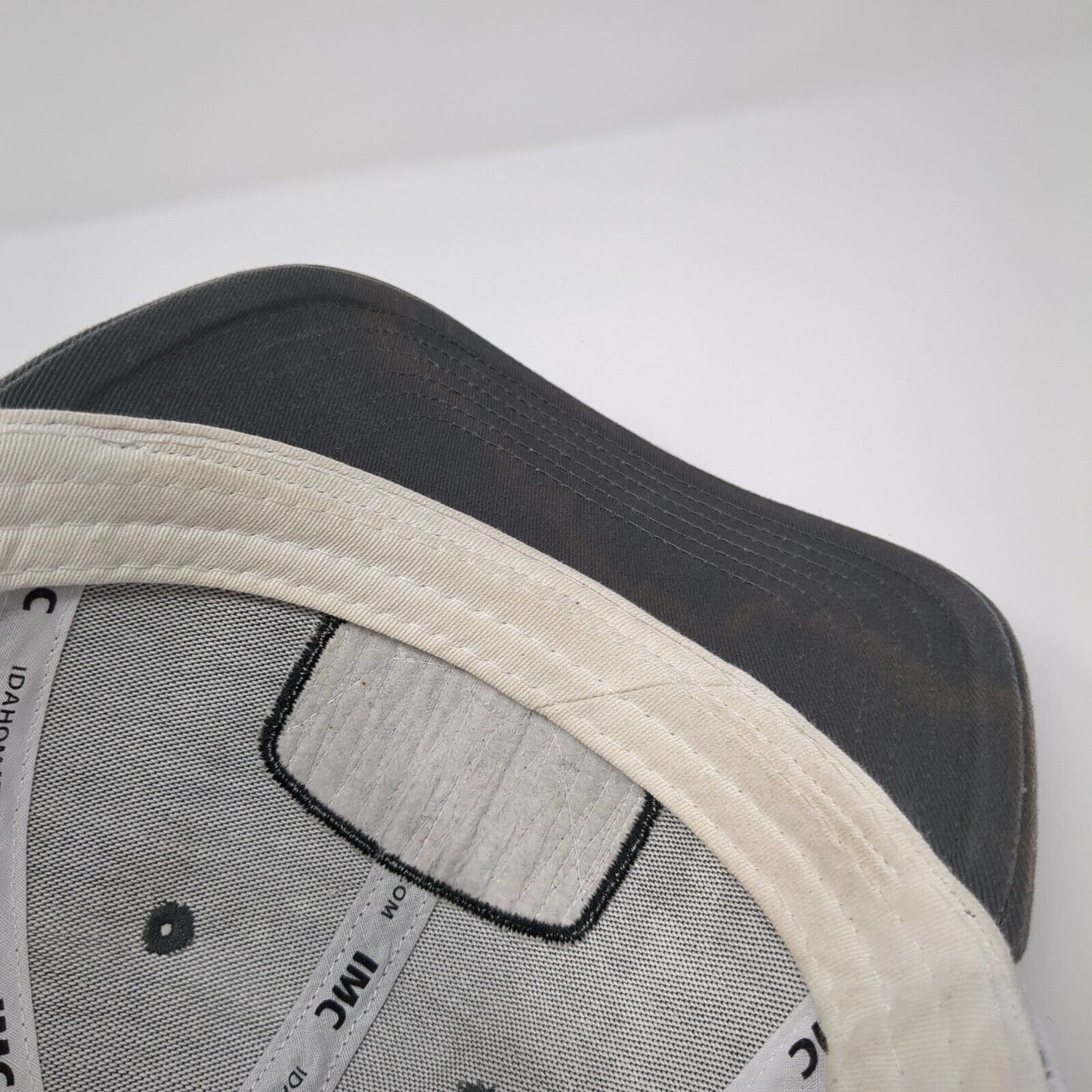 IMC Idaho Material Construction Snapback Trucker Hat Gray OS Adjustable Mesh