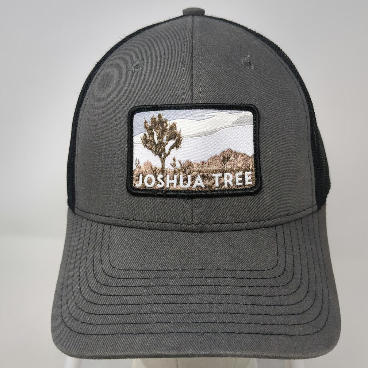 PARK HATS Joshua Tree Trucker Hat Gray One Size Snapback Mesh California Desert
