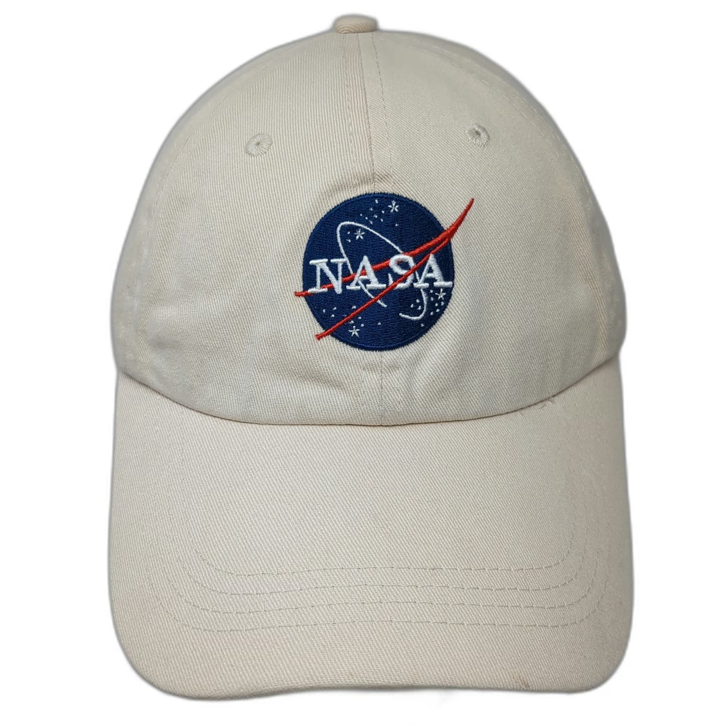 Prairie NASA Meatball Logo Baseball Cap Beige One Size Adjustable Cotton Hat