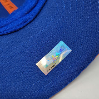 New York Mets MLB New Era Baseball Cap Blue L 39THIRTY Stretch Fit Mesh Logo Hat