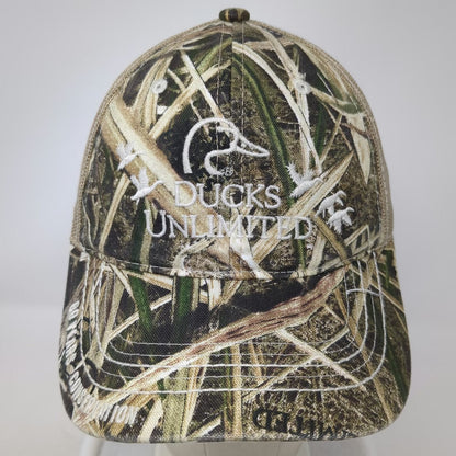 Ducks Unlimited Baseball Cap Green OSFM Camo Mesh Back Slideback 80 Years Hat