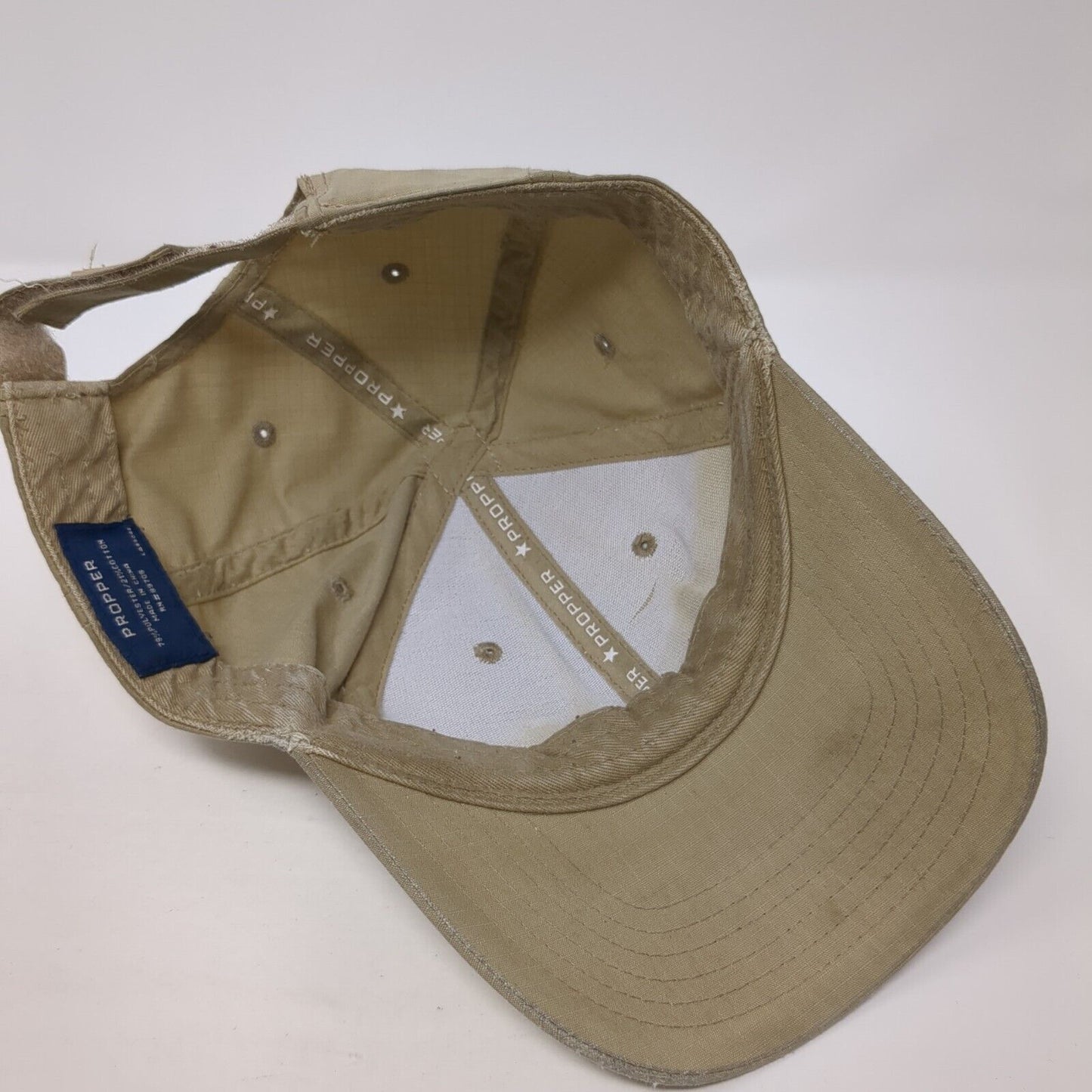 Propper Strapback Hat Tan One Size Adjustable Solid 6 Panel Vent Holes