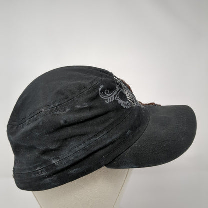 KB ETHOS Slideback Cadet Army Cap Hat Black One Size Beaded Adjustable