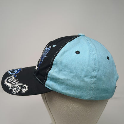 Lethal Angel Baseball Cap Black Blue One Size Winged Pistols Rhinestones Hat