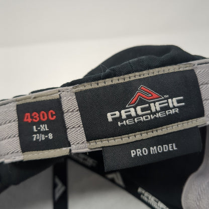 APCCO Fitted Hat Black 8 Embroidered Stretch Flexfit Pacific Headwear