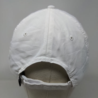 Imperial Strapback Golf Hat White OSFA Embroidered Vent Holes 6 Panel