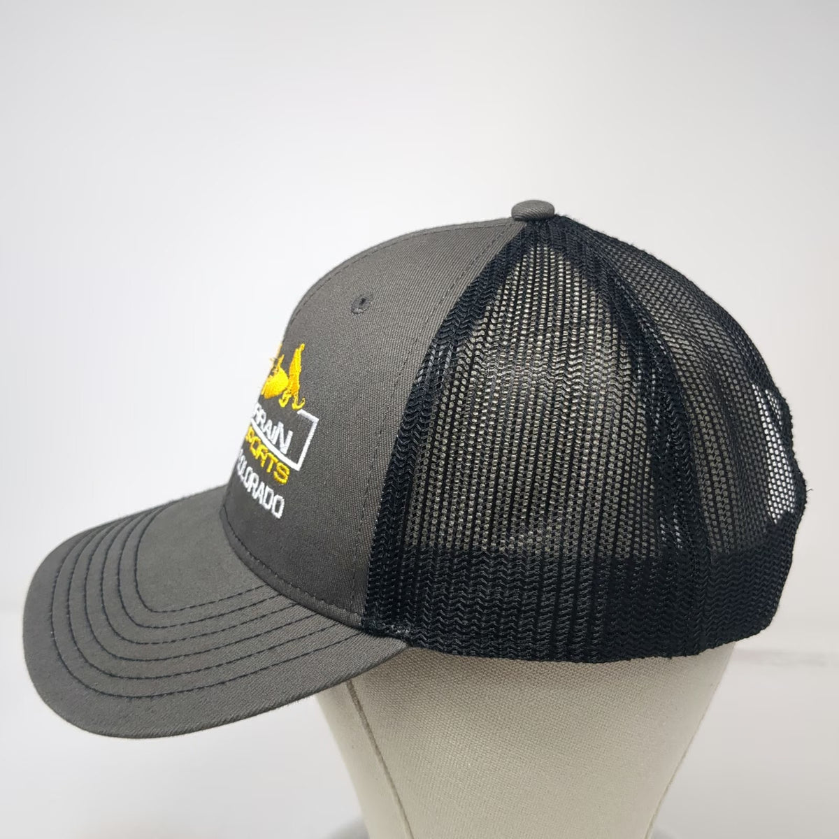 Cap America Trucker Hat Gray One Size All-Terrain Motorsports Mesh Snapback Hat