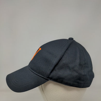 Letter V Slideback Hat Black One Size Embroidered Adjustable 6 Panel