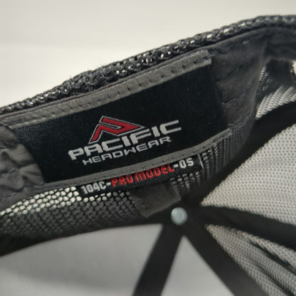Pacific Headwear Trucker Hat Gray One Size Inland Crane Mesh Snapback Industrial