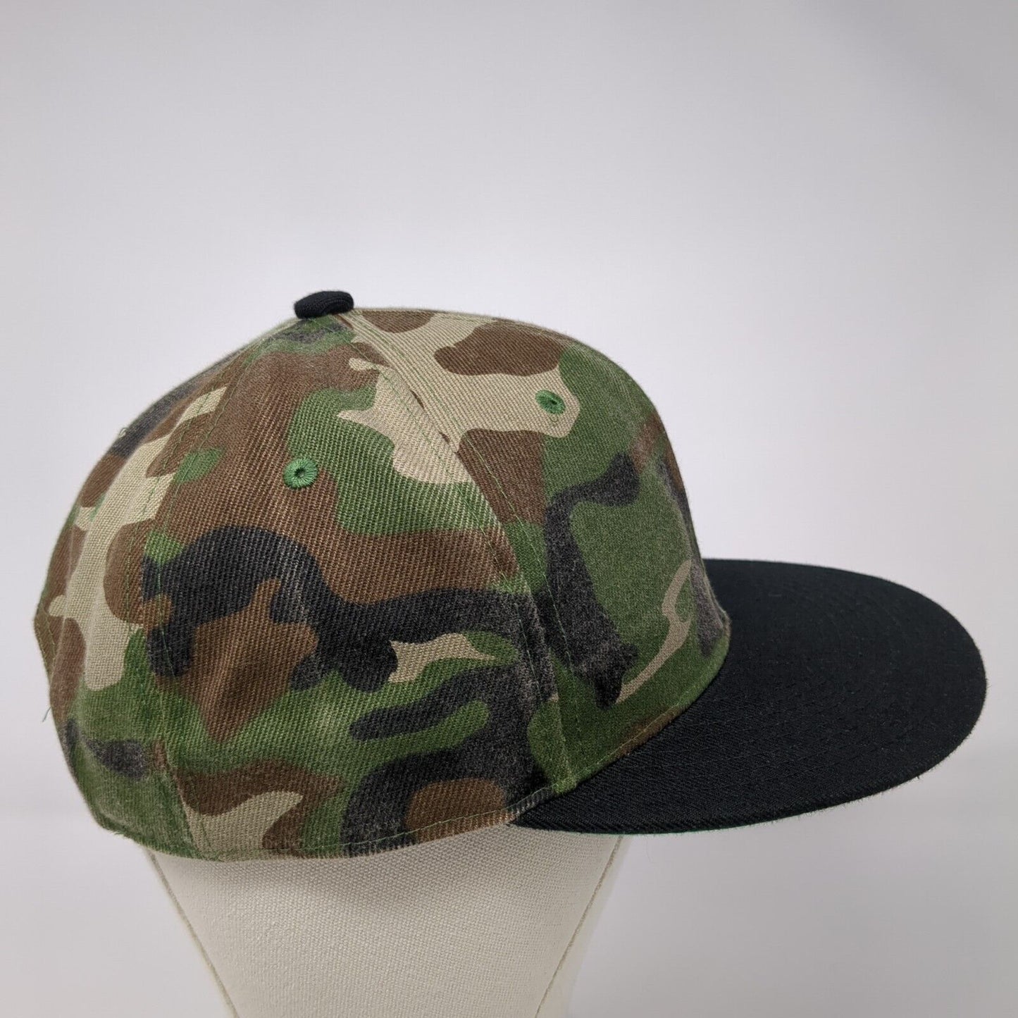 Crown Snapback Hat Camouflage One Size Adjustable Blank Vent Holes