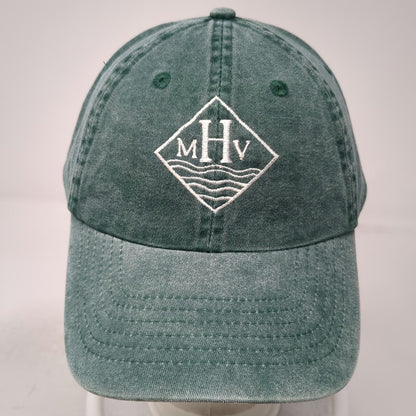 KC Caps Martha's Vineyard MHV Baseball Cap Green One Size Slideback Hat Cotton