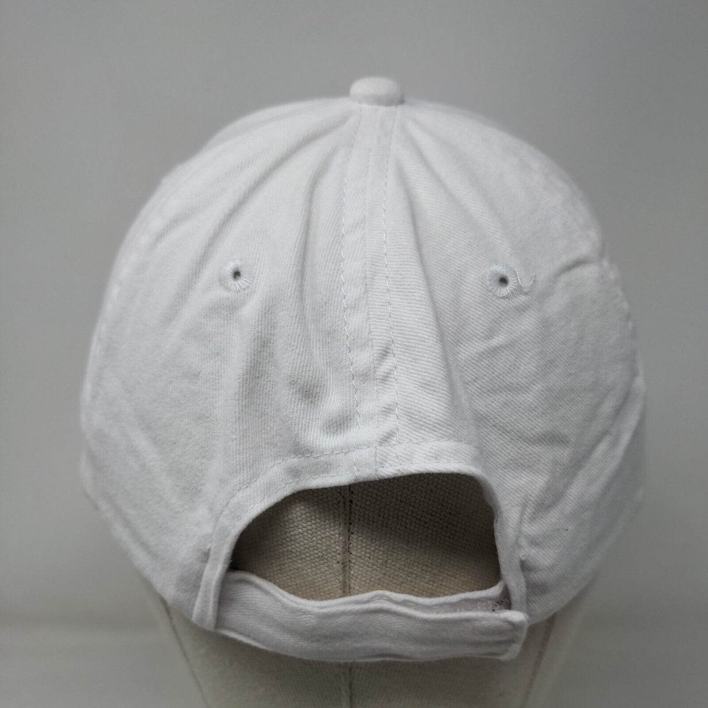 Metro Financial Strapback Hat White One Size Adjustable Embroidered 6 Panel