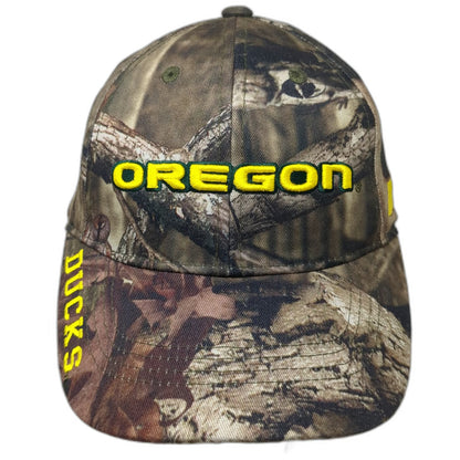 Russell Oregon Ducks NCAA Cap Hat Brown Yellow Green Camo Strapback OSFM Logo