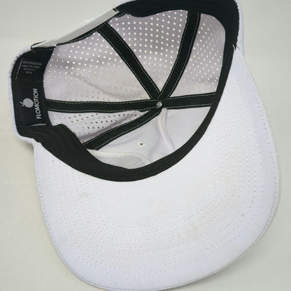 Flomotion Trucker Hat White One Size Palm Tree Perforated Mesh Snapback Beach